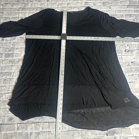 EUC Cable & Gauge Women's Thin Hi-Low Pointy Hem Tunic Dress Black Size 3X - Picture 11 of 13
